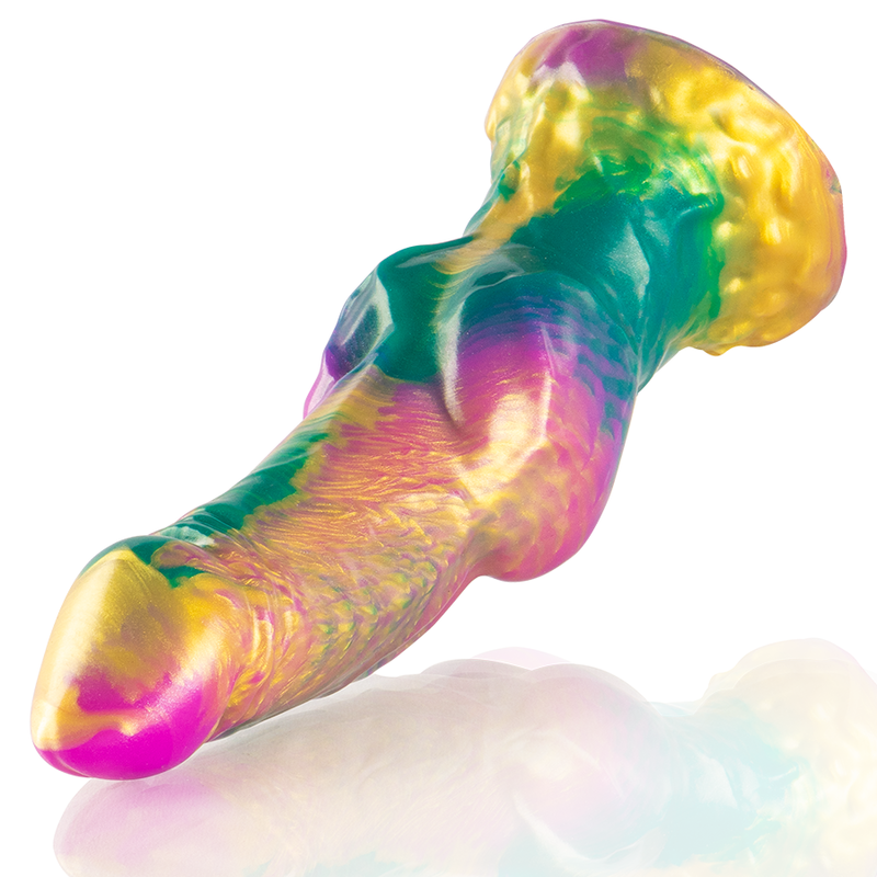 Dildo in silicone Iris con palline arcobaleno – 22,5 cm × 7,5 cm – EPIC