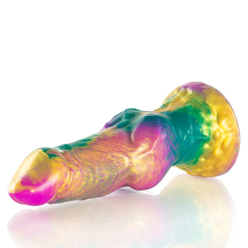 Dildo in silicone Iris con palline arcobaleno – 22,5 cm × 7,5 cm – EPIC