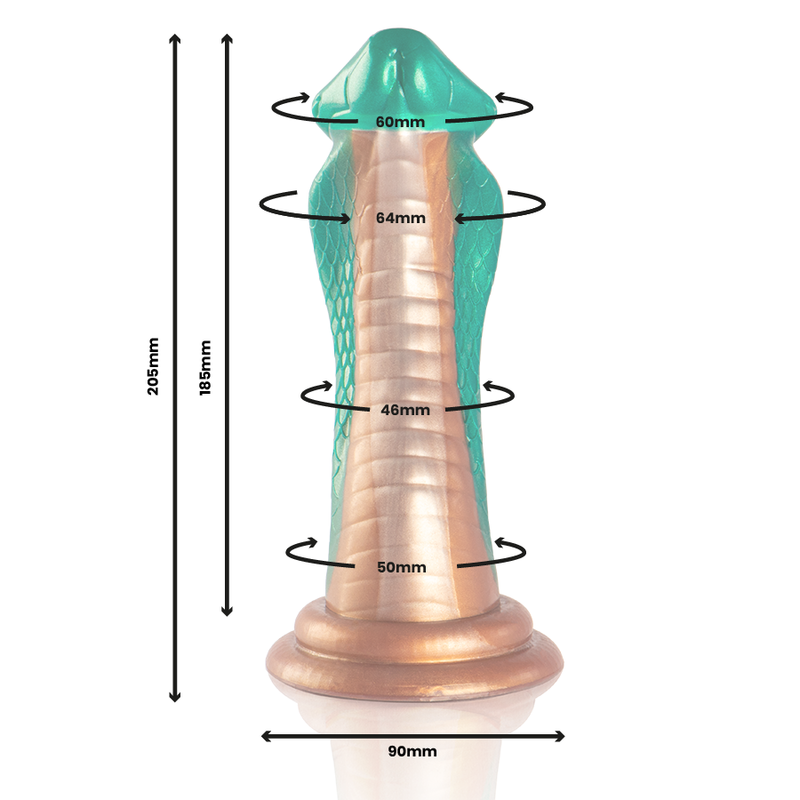 Dildo in silicone verde Cobra PYTHON 20,5 cm