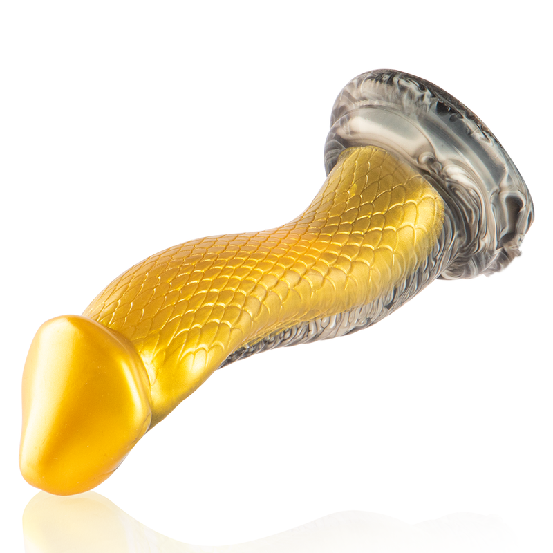 Dildo in silicone DRAKON Cobra giallo 20,5 cm