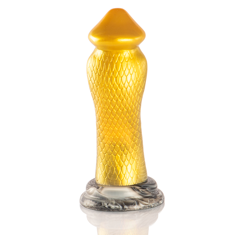 Dildo in silicone DRAKON Cobra giallo 20,5 cm