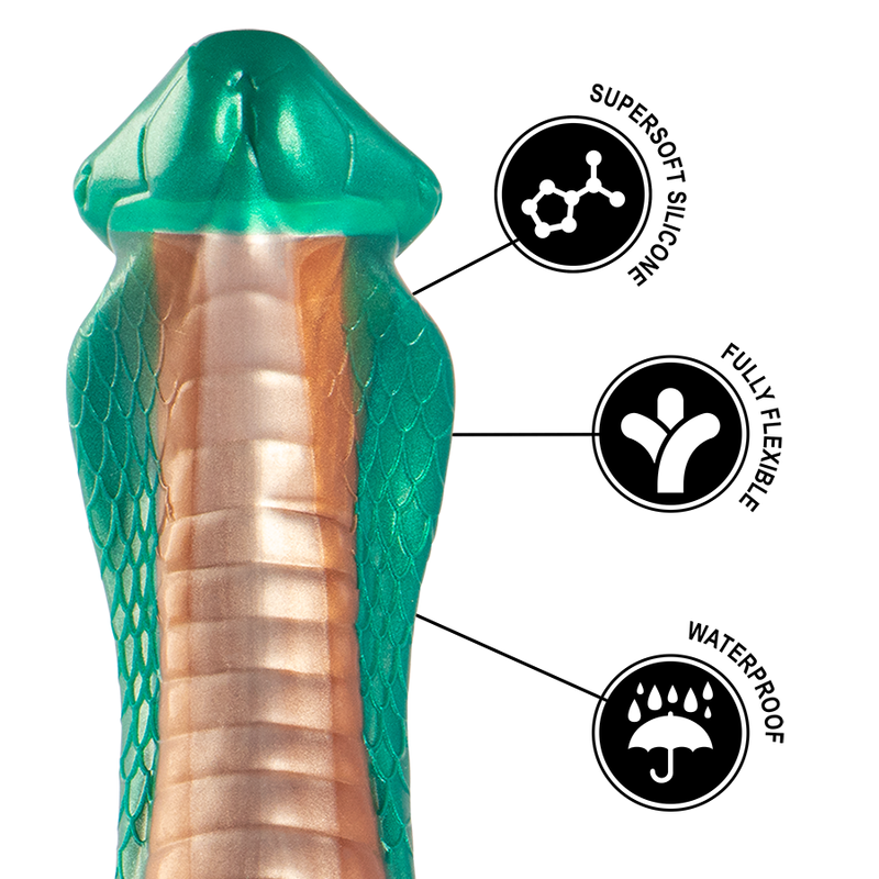 Dildo in silicone verde Cobra PYTHON 20,5 cm
