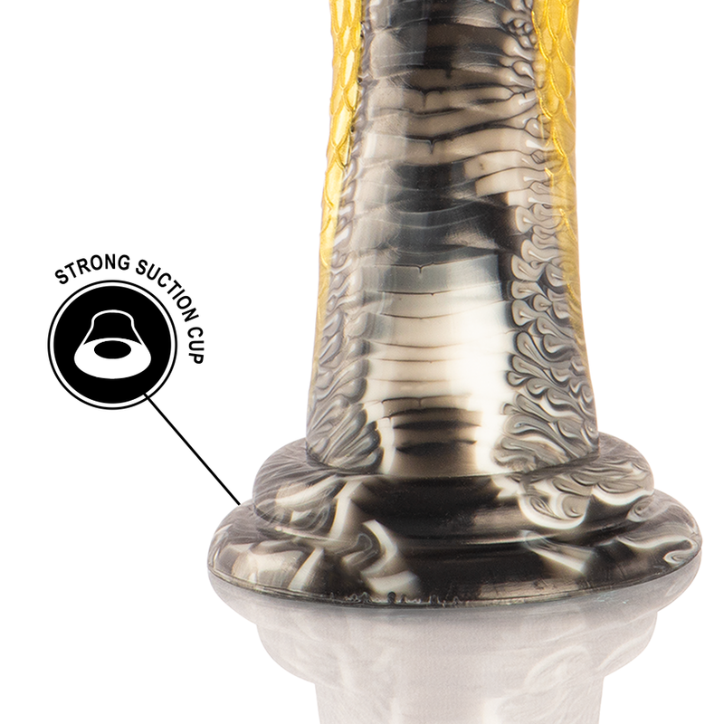 Dildo in silicone DRAKON Cobra giallo 20,5 cm