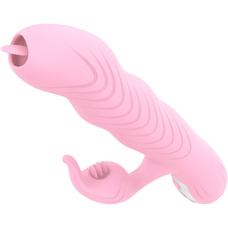 ARMONY - VIBRATORE MARCIA E DOPPIA LINGUA SPINTA EFFETTO CALORE ROSA
