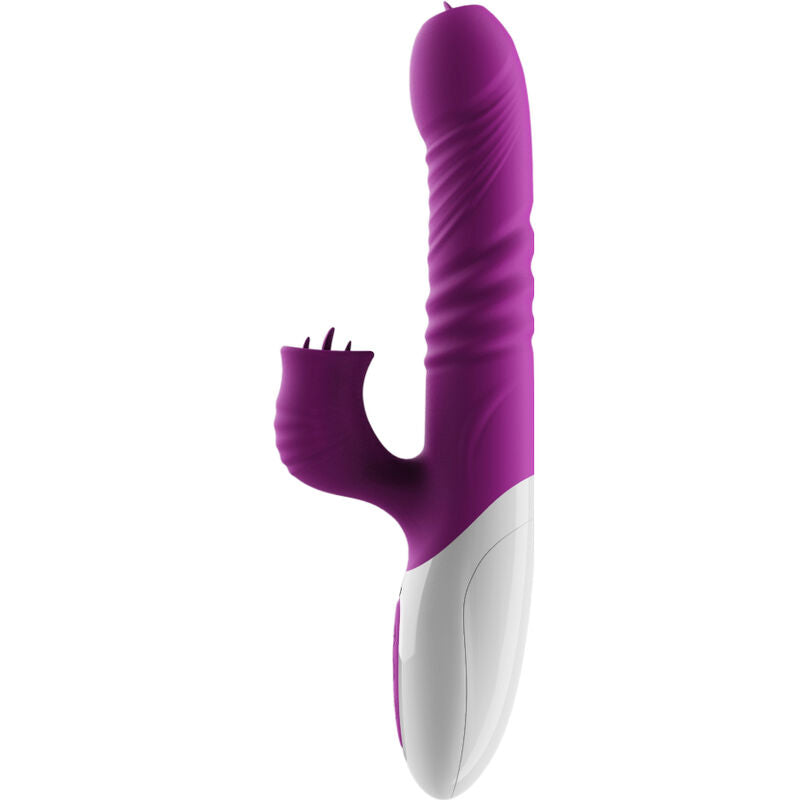 ARMONY - VIBRATORE A DOPPIA LINGUA E EFFETTO CALORE VIOLA SPINTA