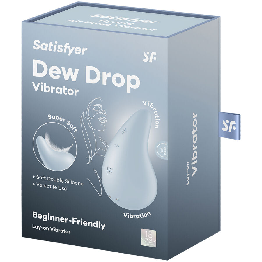 SATISFYER - VIBRATORE A GOCCIA DI RUGIADA LAY-ON BLU