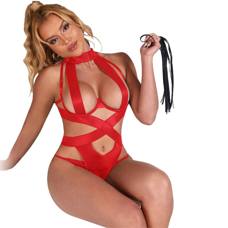SUBBLIME - BODY SEXY CON IMBRACATURA ROSSO L/XL