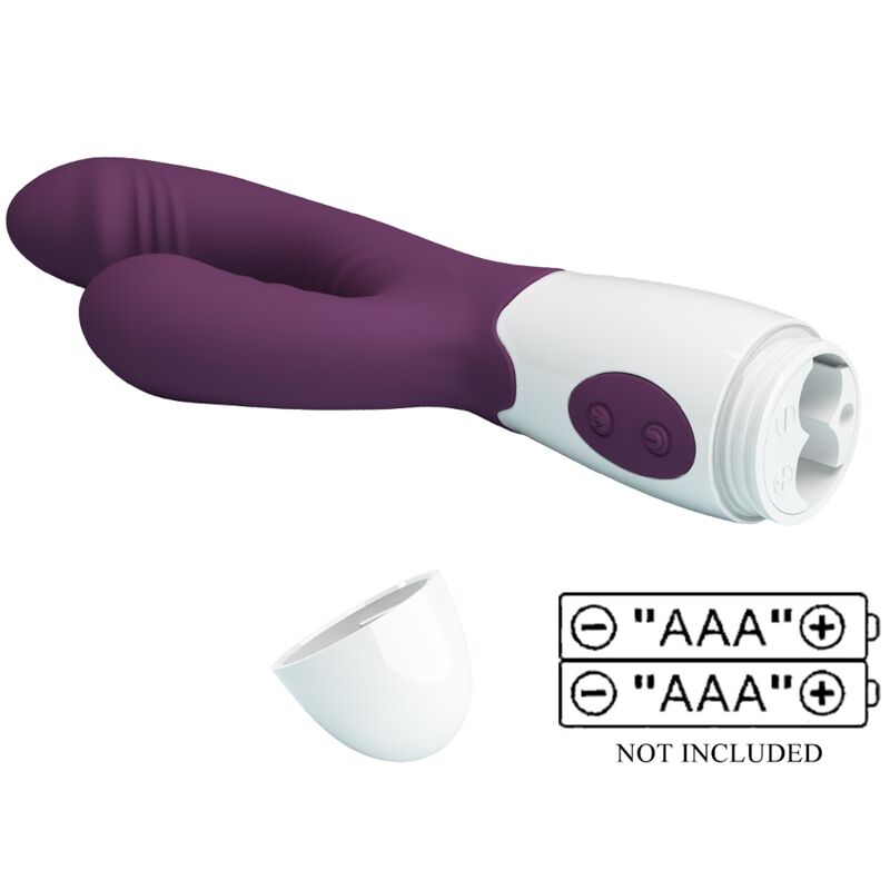 PRETTY LOVE - VIBRATORE ANDRE RABBIT E STIMOLATORE DEL PUNTO G VIOLA