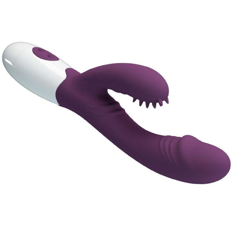 PRETTY LOVE - VIBRATORE ANDRE RABBIT E STIMOLATORE DEL PUNTO G VIOLA