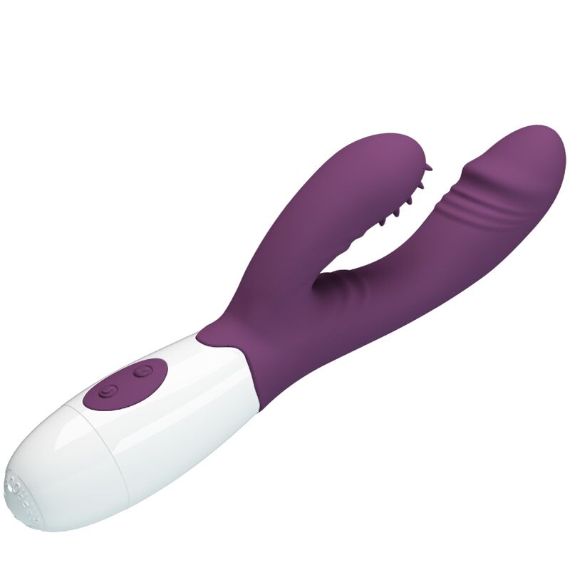 PRETTY LOVE - VIBRATORE ANDRE RABBIT E STIMOLATORE DEL PUNTO G VIOLA