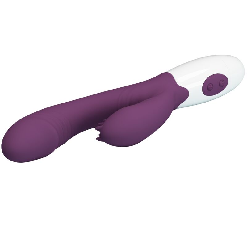 PRETTY LOVE - VIBRATORE ANDRE RABBIT E STIMOLATORE DEL PUNTO G VIOLA