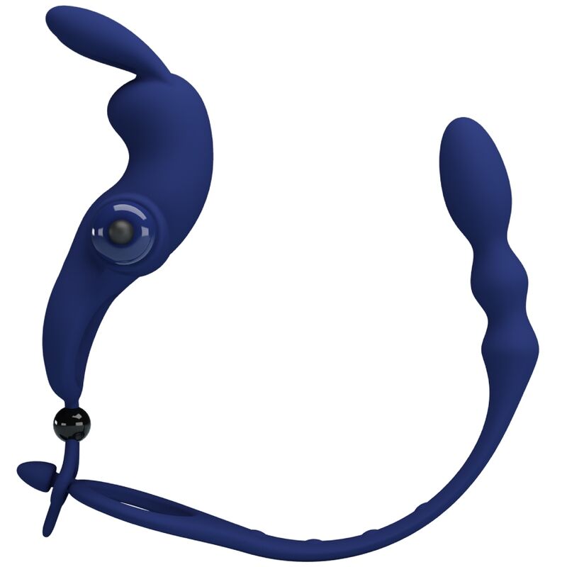PRETTY LOVE - ANELLO VIBRATORE CONIGLIO AYAD CON TAPPO BLU
