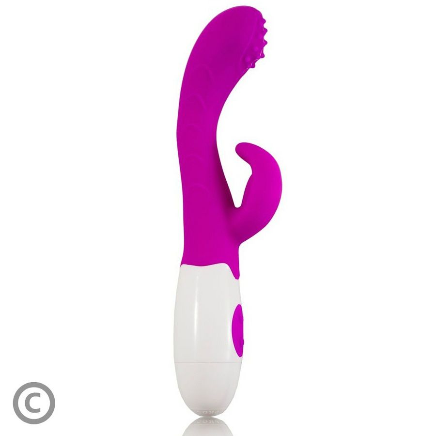 Pretty Love Arthur Vibratore a Coniglio in Silicone – 20 cm – Lilla/Bianco