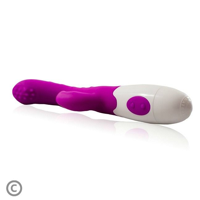 Pretty Love Arthur Vibratore a Coniglio in Silicone – 20 cm – Lilla/Bianco