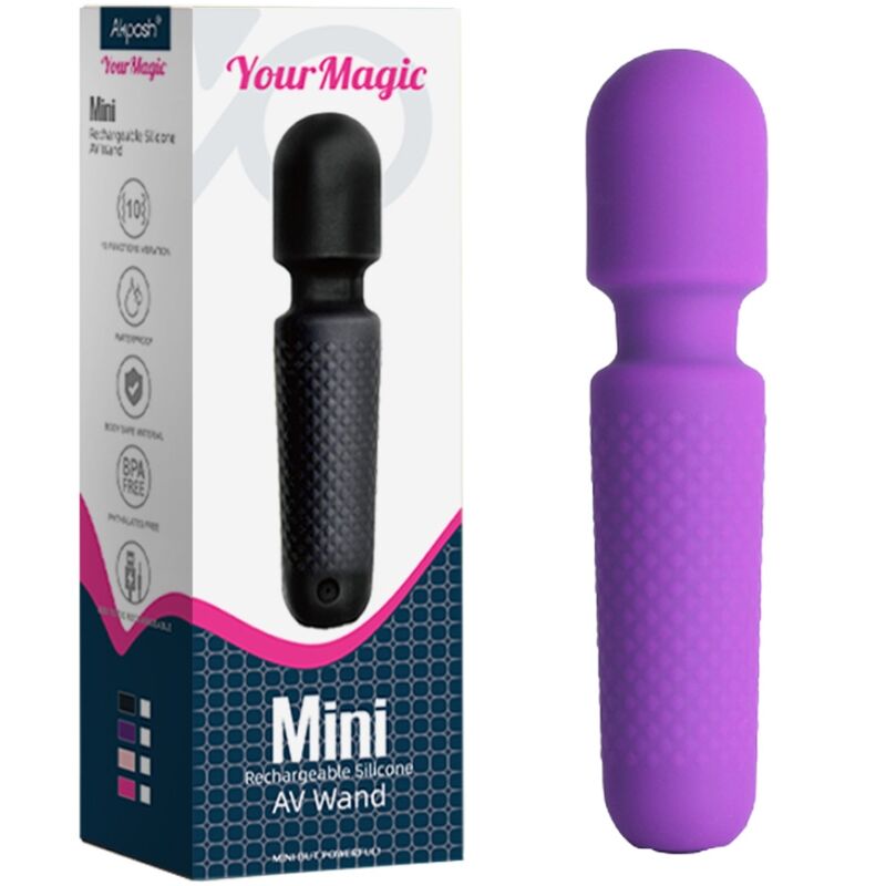 Il tuo mini massaggiatore Magic Wand Dots – Ricaricabile – 10 modalità – Viola – Armony