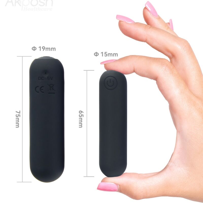 ARMONY -SPLASH HEHE VIBRATORE BULLET SILICONE 10 VIBRAZIONI 65 X 15 CM NERO