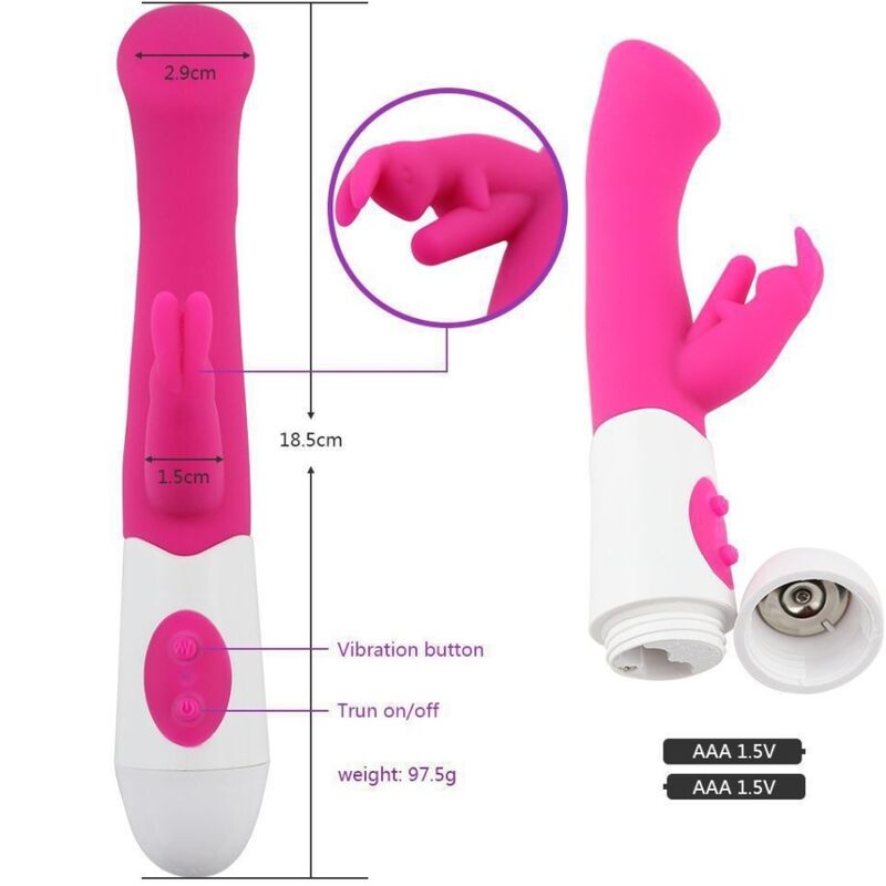 ARMONY - VIBRATORE E STIMOLATORE CONIGLIO PUNTO G 10 VELOCITÀ ROSA