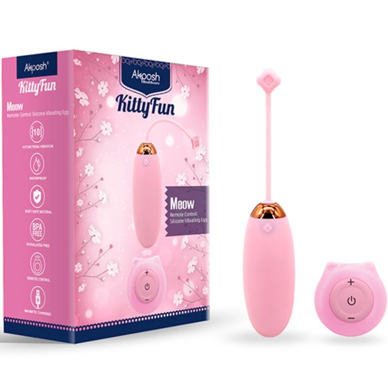 ARMONY - KITTY FUN EGG VIBRATORE TELECOMANDO 10 VIBRAZIONI ROSA