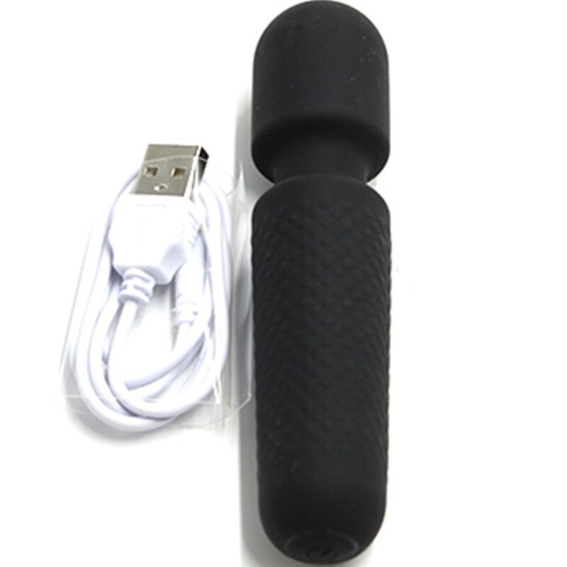 Il tuo mini massaggiatore Magic Wand Dots - Ricaricabile - 10 modalità - Nero - Armony