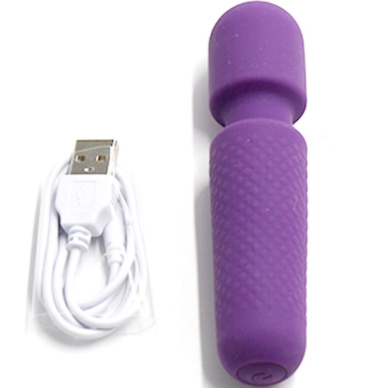 Il tuo mini massaggiatore Magic Wand Dots – Ricaricabile – 10 modalità – Viola – Armony
