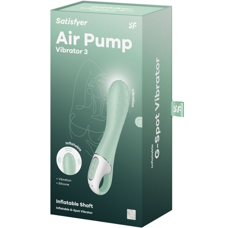 SATISFYER - VIBRATORE A POMPA D'ARIA GONFIABILE 3 PUNTI G MENTA