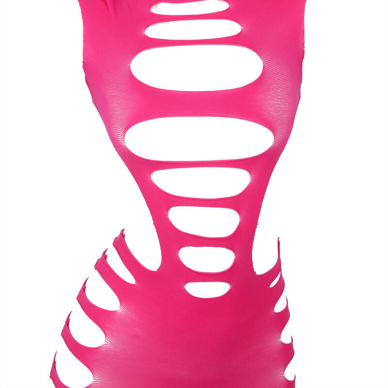 SUBBLIME - 952273 ABITO A RETE ELASTICA MANICA LUNGA ROSA TAGLIA UNICA