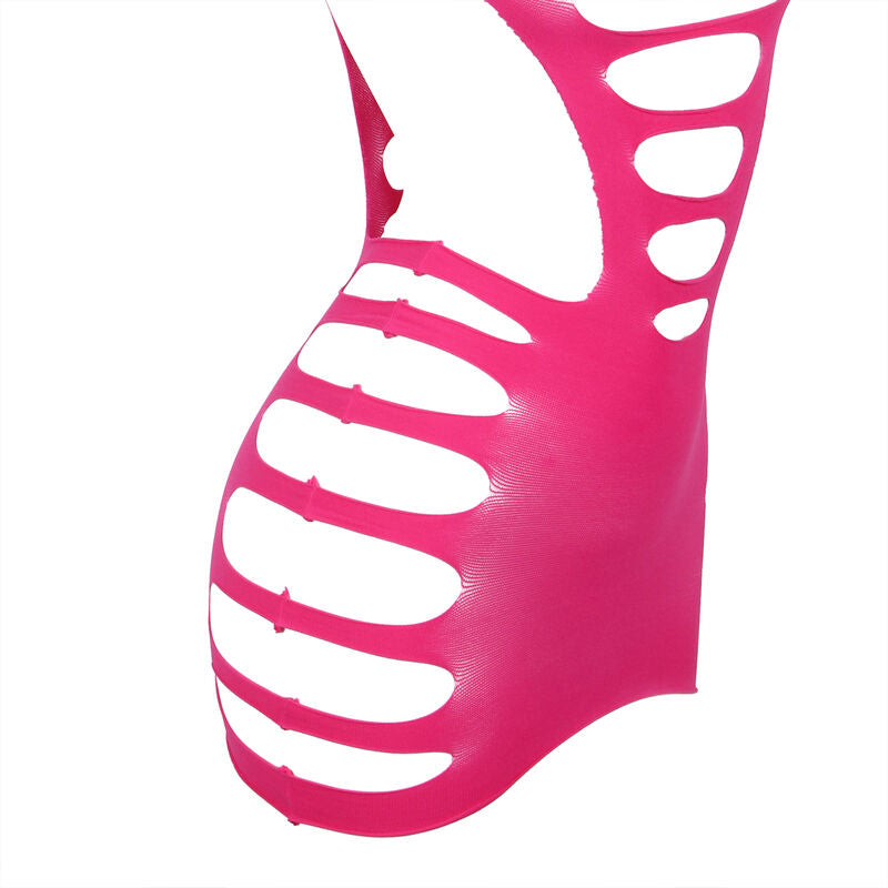 SUBBLIME - 952273 ABITO A RETE ELASTICA MANICA LUNGA ROSA TAGLIA UNICA