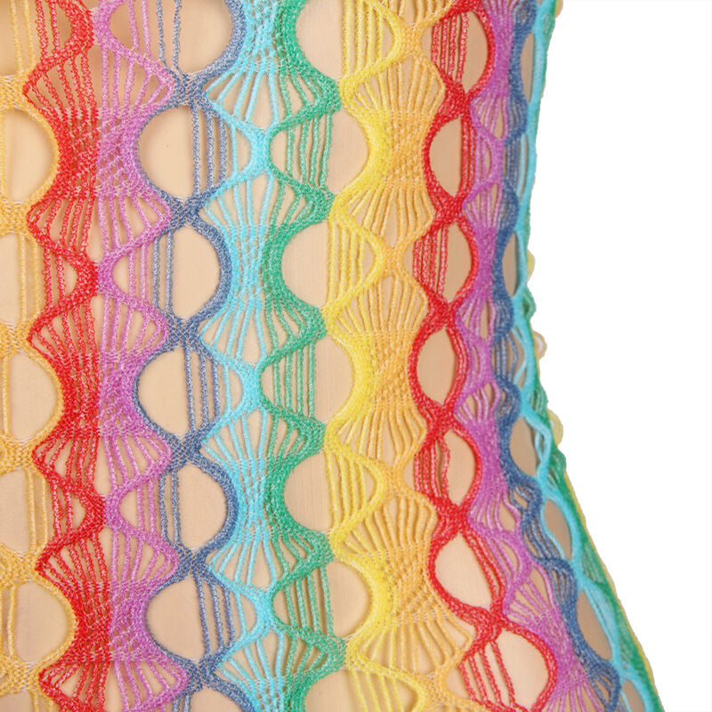 SUBBLIME - 952365 ABITO A RETE CON SPALLE NUDE ARCOBALENO TAGLIA UNICA