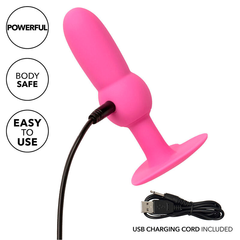 CALEXOTICS - PLUG ANALE PER LA PRIMA VOLTA SONDA CON PERLINE 10 VIBRAZIONI ROSA