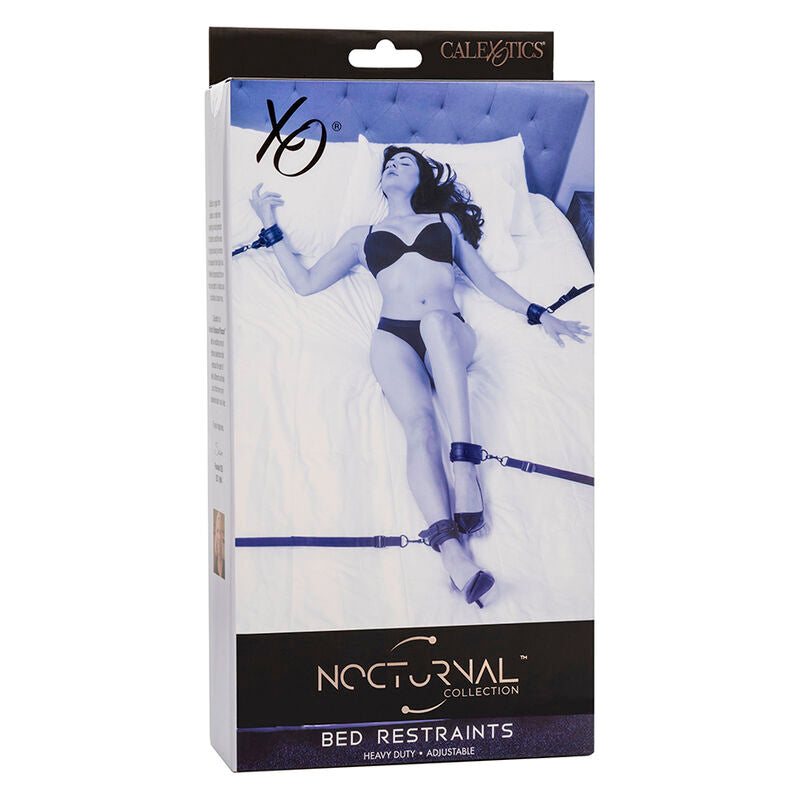 CALEXOTICS - CINGHIE PER LETTO NOTTURNE IN PELLE REGOLABILI NERE