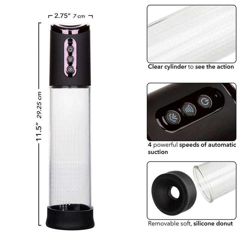 CALEXOTICS - POMPA PER ONDE CON STIMOLAZIONE DI PICCO A 4 VELOCITÀ, NERA