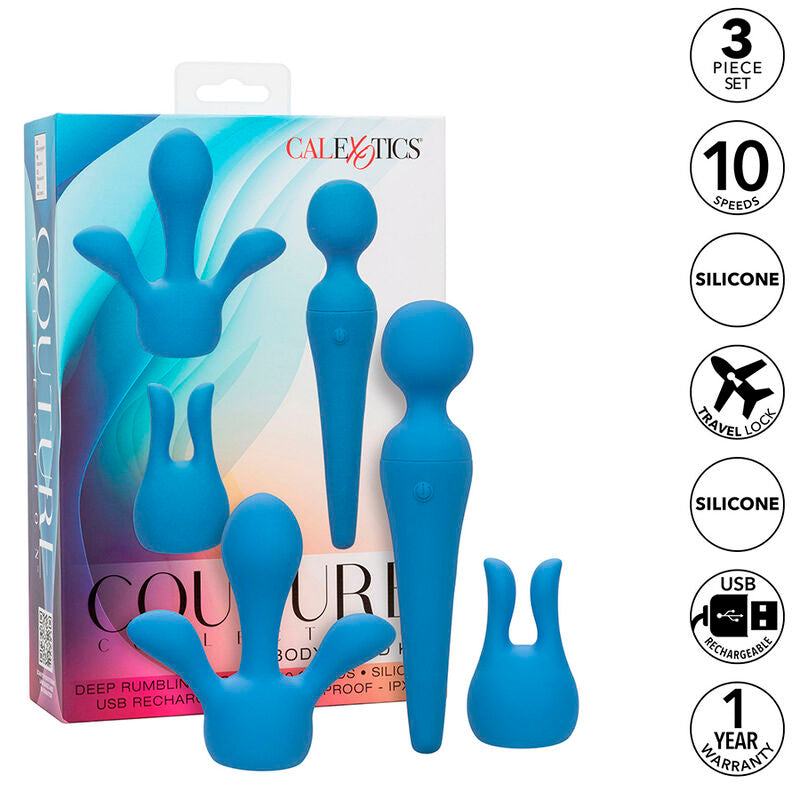 CALEXOTICS - COUTURE KIT VIBRATORE BACCHETTA 10 VIBRAZIONI BLU