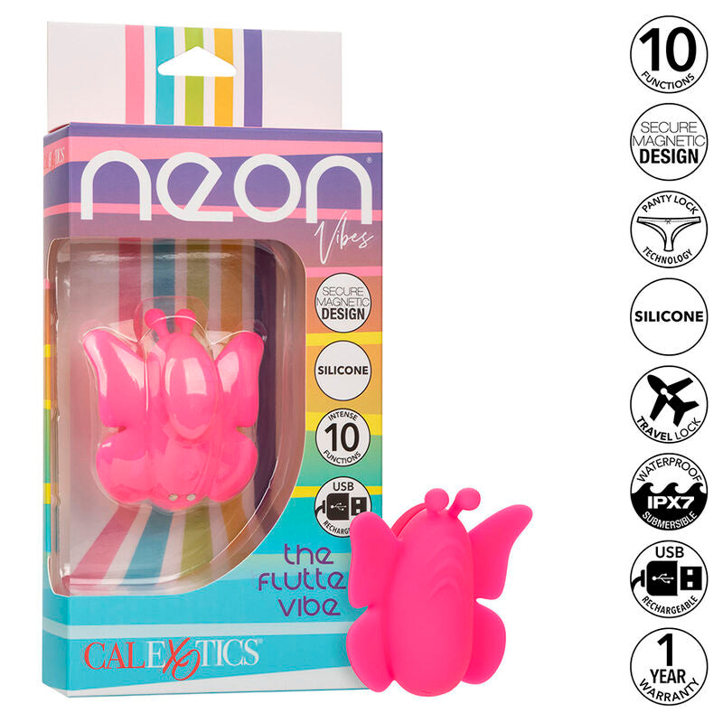 CALEXOTICS - NEON VIBES LO STIMOLATORE FLUTTER VIBE 10 VIBRAZIONI ROSA