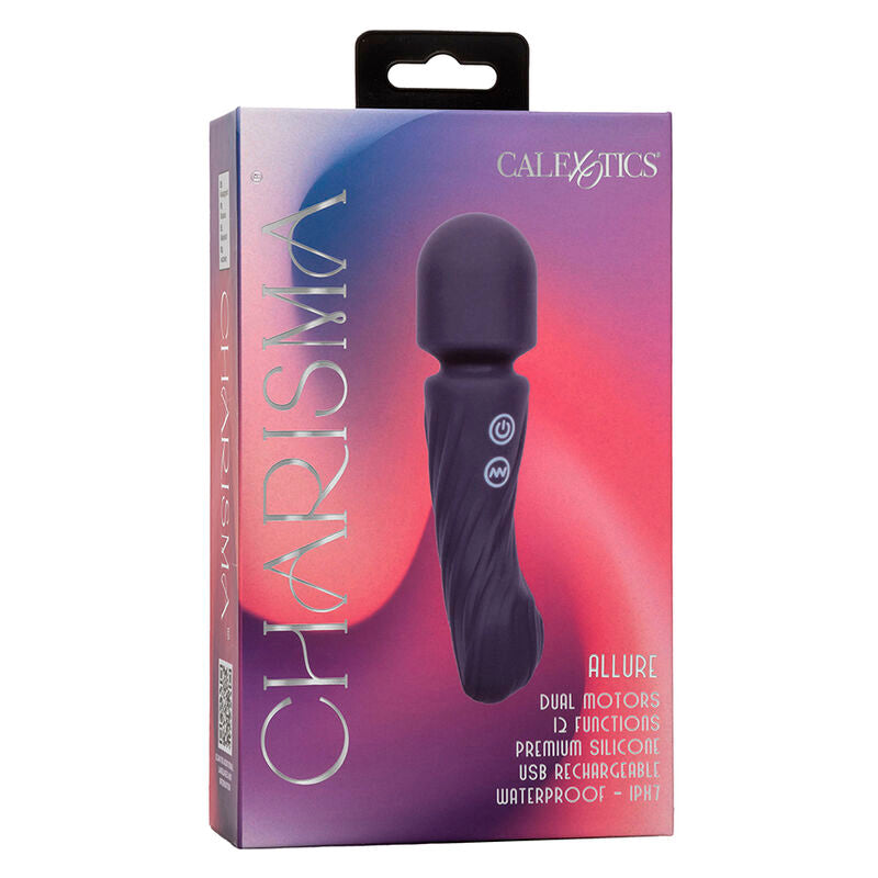 CALEXOTICS - MASSAGGIATORE CHARISMA ALLURE DOPPIO MOTORE 12 FUNZIONI 17,25 CM X 4,5 CM VIOLA