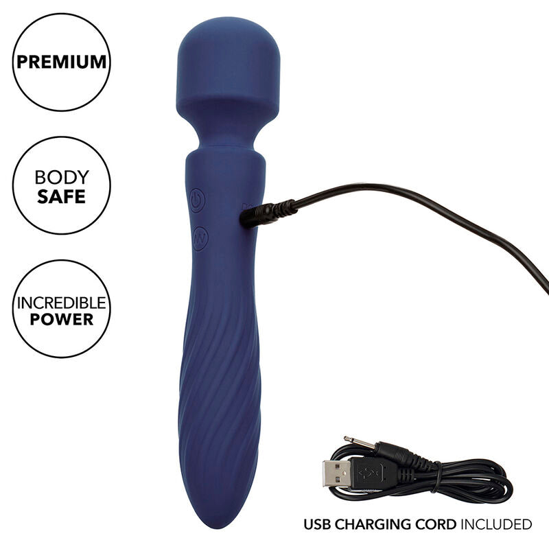 CALEXOTICS - MASSAGGIATORE CHARISMA MYSTIQUE DOPPIO MOTORE 12 FUNZIONI 20,5 CM X 4,5 CM VIOLA