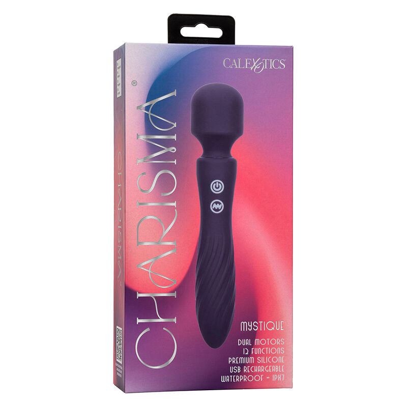 CALEXOTICS - MASSAGGIATORE CHARISMA MYSTIQUE DOPPIO MOTORE 12 FUNZIONI 20,5 CM X 4,5 CM VIOLA