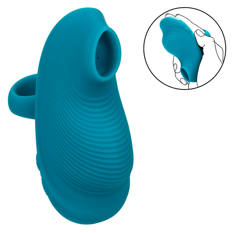 CALEXOTICS - ENVY MASSAGGIATORE PALMARE A SFERA ROTANTE 7 VIBRAZIONI BLU