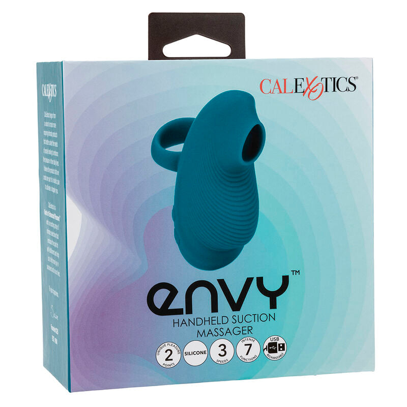 CALEXOTICS - ENVY MASSAGGIATORE PALMARE A SFERA ROTANTE 7 VIBRAZIONI BLU