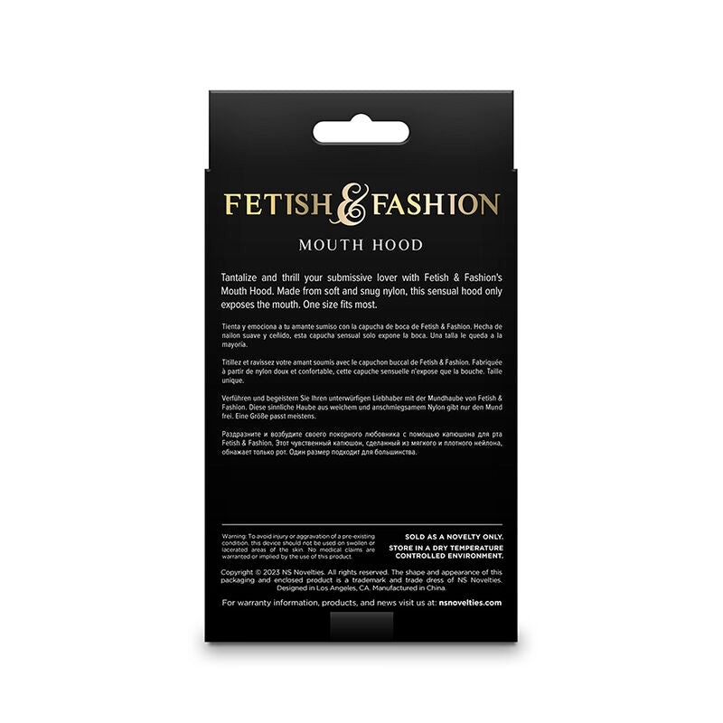 NS NOVELTIES - FETISH &amp; FASHION BOCCA CAPPUCCIO IN NYLON NERO