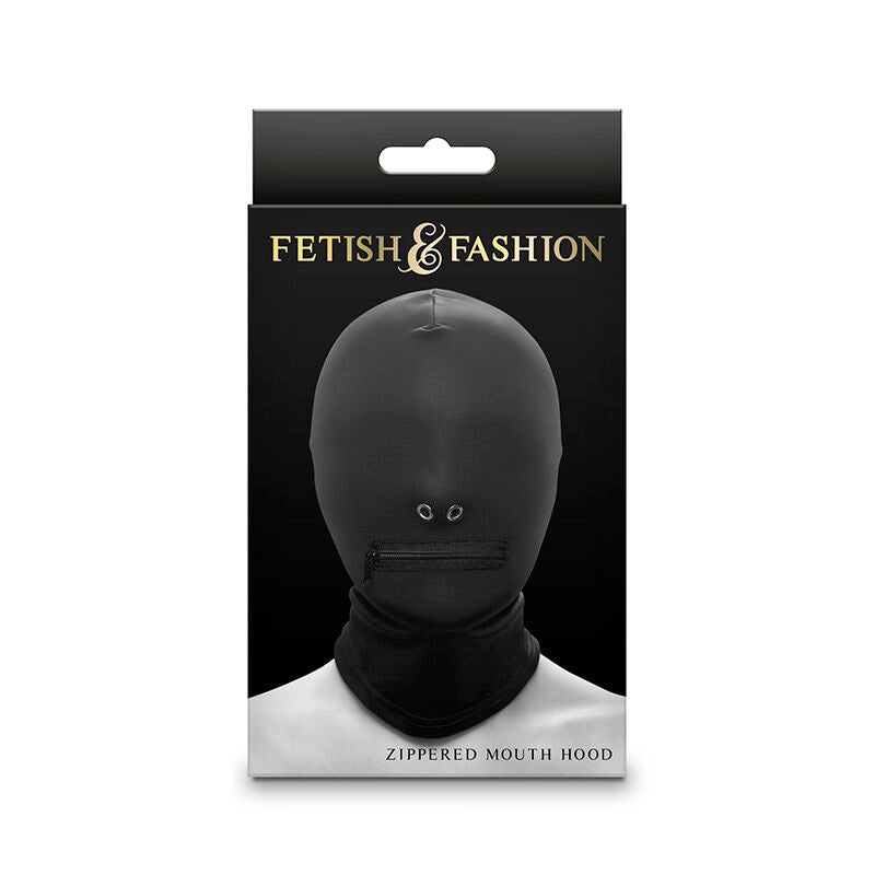 NS NOVELTIES - FETISH &amp; FASHION CAPPUCCIO CON CERNIERA CHIUSA IN NYLON NERO