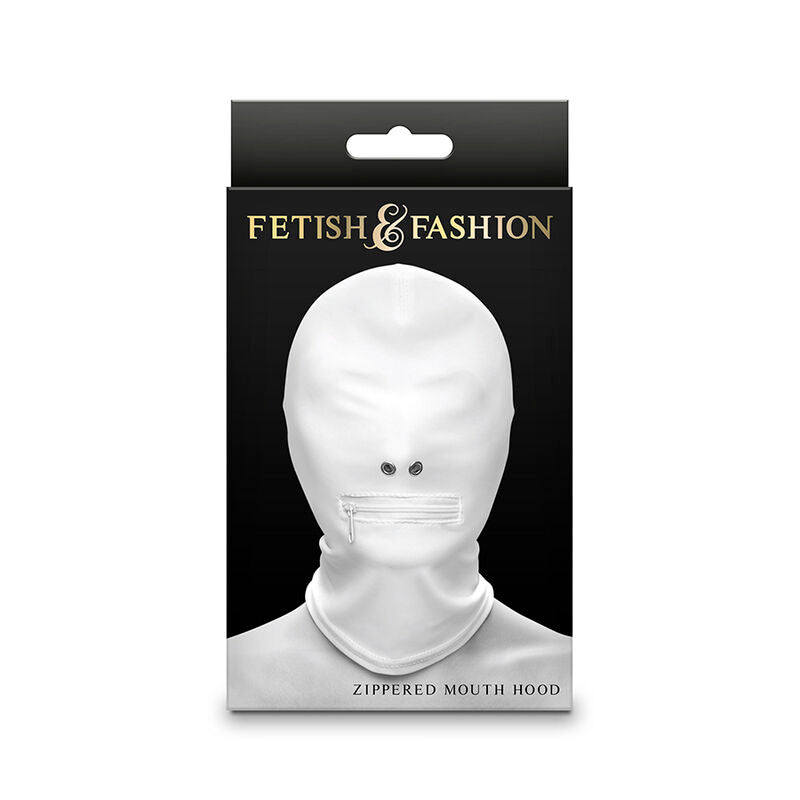 NS NOVELTIES - FETISH &amp; FASHION CAPPUCCIO CON CERNIERA CHIUSA IN NYLON BIANCO