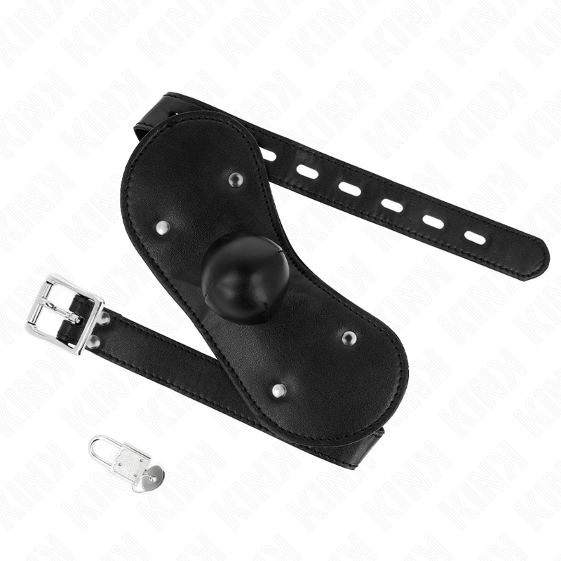 KINK - BALL GAG MASCHERA BOCCA CON BLOCCAGGIO REGOLABILE 42-60 CM