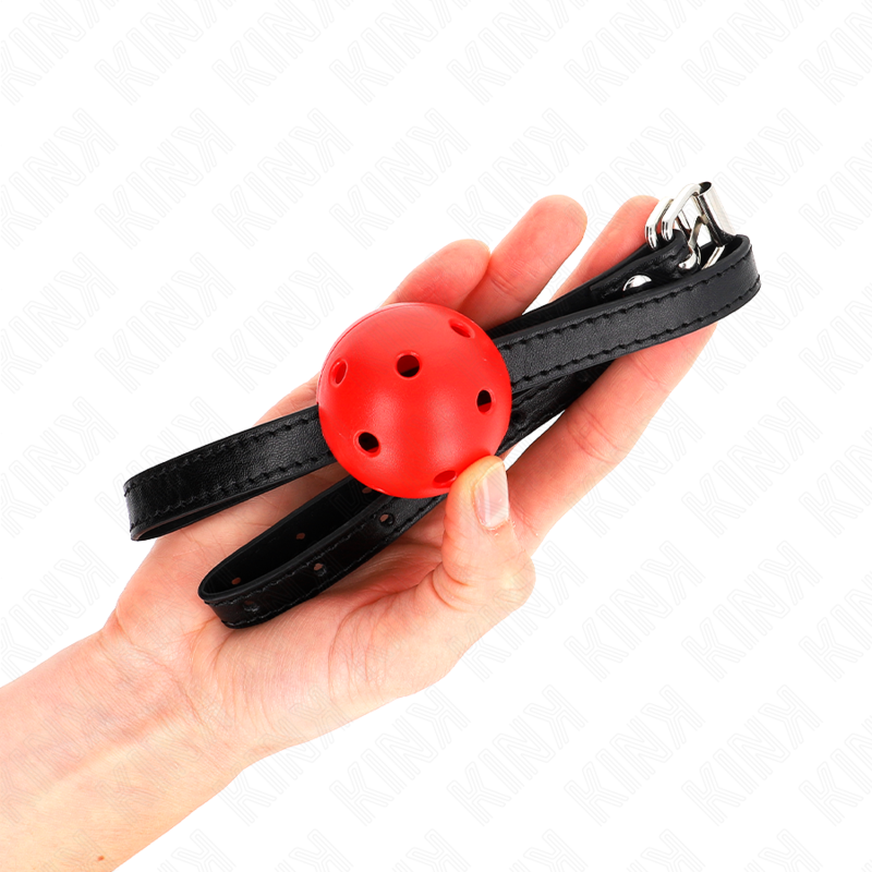 KINK - SIMPLICITY ROSSO TRASPIRANTE BALL GAG 4,5 CM 62 x 1,5 CM