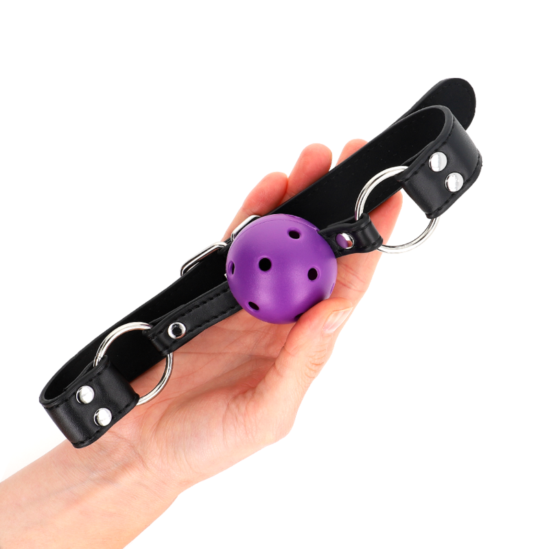 KINK - BAFFO A PALLA TRASPIRANTE 4 CM CON DOPPIO RIVETTO VIOLA 62,5 x 2,5 CM REGOLABILE 42-58 CM