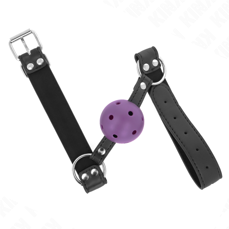 KINK - BAFFO A PALLA TRASPIRANTE 4 CM CON DOPPIO RIVETTO VIOLA 62,5 x 2,5 CM REGOLABILE 42-58 CM