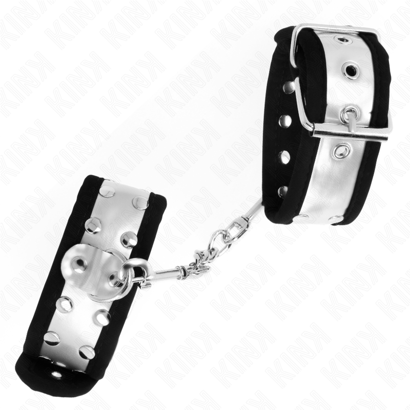 KINK - CINTURINI DA POLSO SOTTILI NERO / ARGENTO 30 X 4 CM