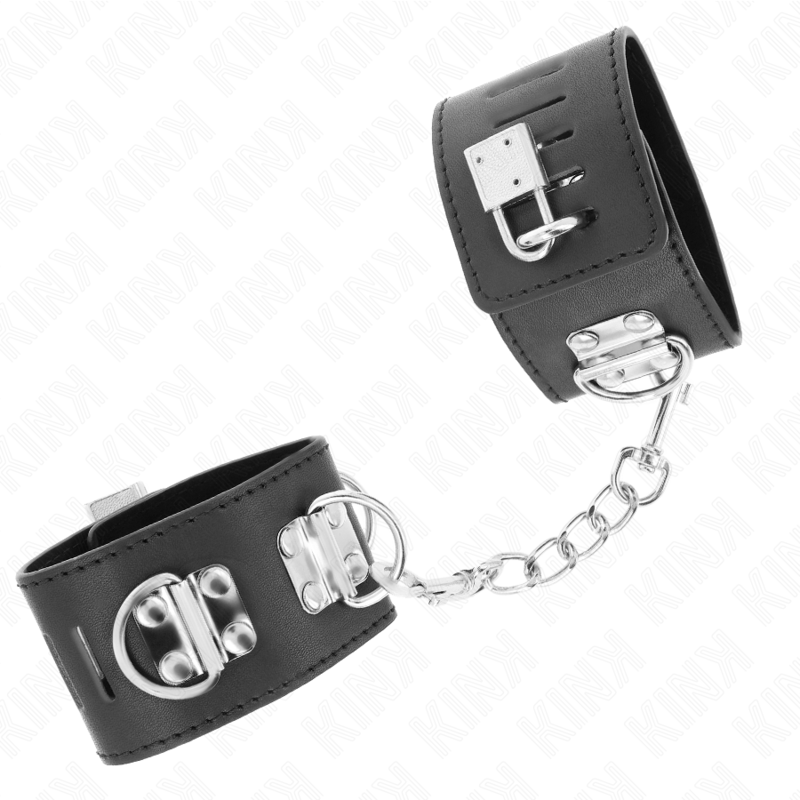 KINK - DISPOSITIVI DI FISSAGGIO PER POLSI MULTIPOSIZIONE CON CHIUSURA A LUCCHETTO NERI REGOLABILI 16-23 CM X 5,5 CM