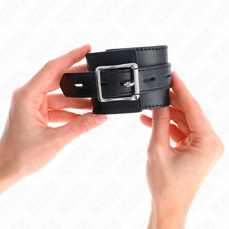 KINK - CINTURA DA POLSO NERA CON CINTURA NERA REGOLABILE 17-28 CM X 6 CM