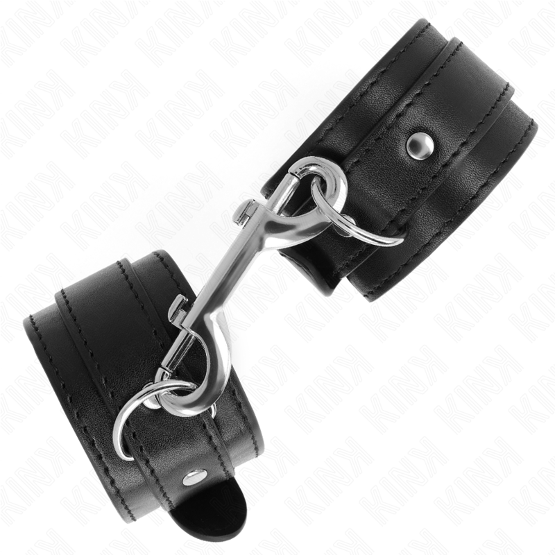 KINK - CINTURE PER POLSI - RIVETTO SINGOLO NERO REGOLABILE 17-28 CM X 5 CM