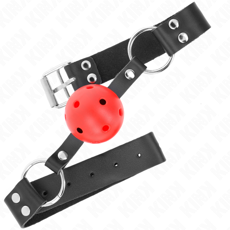KINK - BAFFO A PALLA TRASPIRANTE 4 CM CON DOPPIO RIVETTO ROSSO 62,5 x 2,5 CM REGOLABILE 42-58 CM
